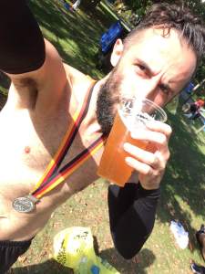 La prima birra dopo 42 giorni, ed era analcolica... però già con questa inizio a dire addio agli addominali.